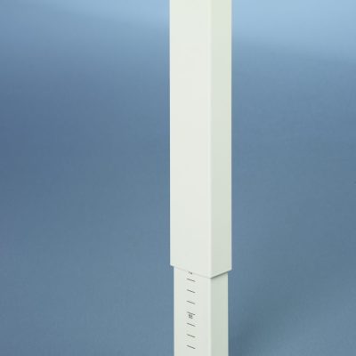 Tibas desk system - detail of the height adjustment on the desk leg